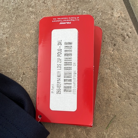 New with tags Polaris navy LDS zip polo 3XL - Picture 3 of 3